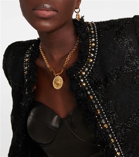 medusa versace bling|Icon Medusa necklace in gold .